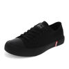 Picture of Levi's Womens Cain Canvas Casual Lace Up Sneaker Shoe, Black Mono, 6 M - Size: 6