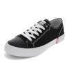 Picture of Levi's Womens Cain Canvas Casual Lace Up Sneaker Shoe, Black/White, 9 M - Size: 9