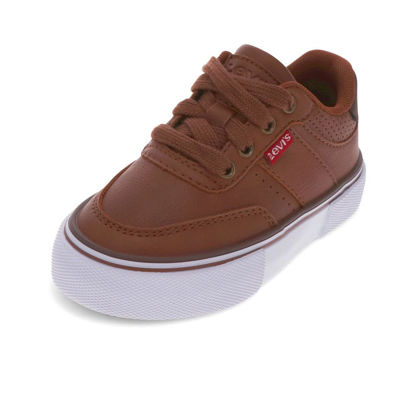 Picture of Levi's Toddler Munro UL Synthetic Leather Lace Up Sneaker Shoe, British Tan, 9 M - Size: 9 Toddler