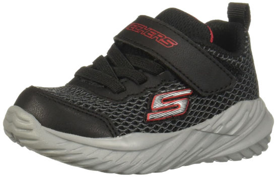 Picture of Skechers Kids Boys, Sport Sneaker, Black/Grey/Red, 5 Toddler - Size: 5 Toddler