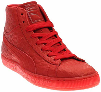 Picture of PUMA Mens Suede Mid Me Iced Casual Sneakers, Red, 7.5 - Size: 7.5