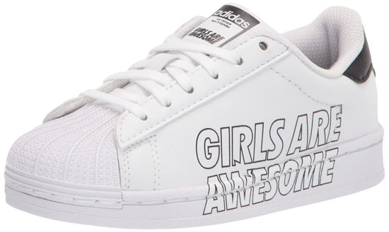 Picture of adidas Originals Kids Superstar Sneaker, White/White/Core Black (Girls are Awesome), 10 US Unisex Toddler - Size: 10 Toddler