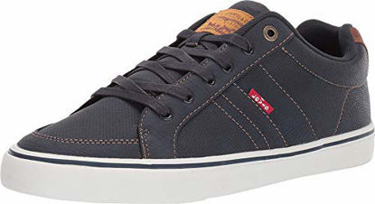 Picture of Levi's Mens Turner Tumbled Wax Casual Fashion Sneaker Shoe, Navy, 11 M - Size: 11