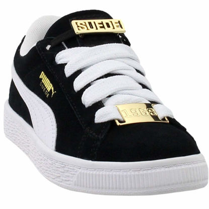 Picture of Puma 365129-01: Little Kid's Suede Classic Black/White Fabulous Sneakers (3 M US Little Kid) - Size: 3 Little Kid