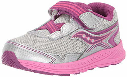 Picture of Saucony girls Ride 10 Jr Sneaker, Silver/Pink, 7.5 Toddler US - Size: 7.5 Toddler