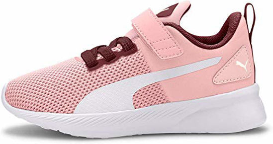 Picture of PUMA Baby Flyer Runner Velcro Sneaker, Bridal Rose White-Vineyard Wine, 5 M US Toddler - Size: 5 Toddler