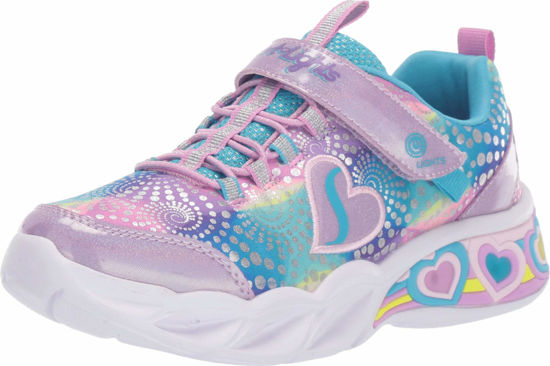 Picture of Skechers Kids Girl's Sweetheart Lights Sneaker, Lavendar/Multi, 1 Medium US Little Kid - Size: 1 Big Kid