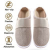 Picture of sharllen Women's Air Cushion Slip-On Walking Shoes, Casual Mesh Fashion Sneakers, Breathable Arch Support Knit Comfort Shoes, Orthopedic Diabetic Walking Shoes (43, Beige) - Size: 9.5 Women/8 Men