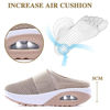 Picture of sharllen Women's Air Cushion Slip-On Walking Shoes, Casual Mesh Fashion Sneakers, Breathable Arch Support Knit Comfort Shoes, Orthopedic Diabetic Walking Shoes (43, Beige) - Size: 9.5 Women/8 Men