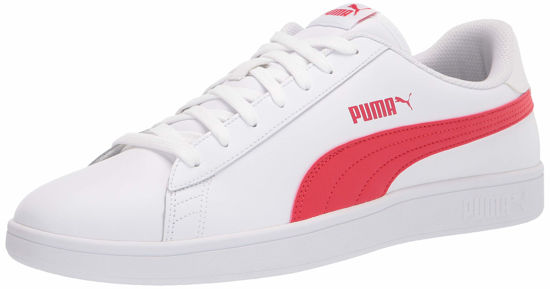 Picture of PUMA Men's Smash Sneaker, White-High Risk Red-Gray Violet 14 M US - Size: 12.5 Women/14 Men