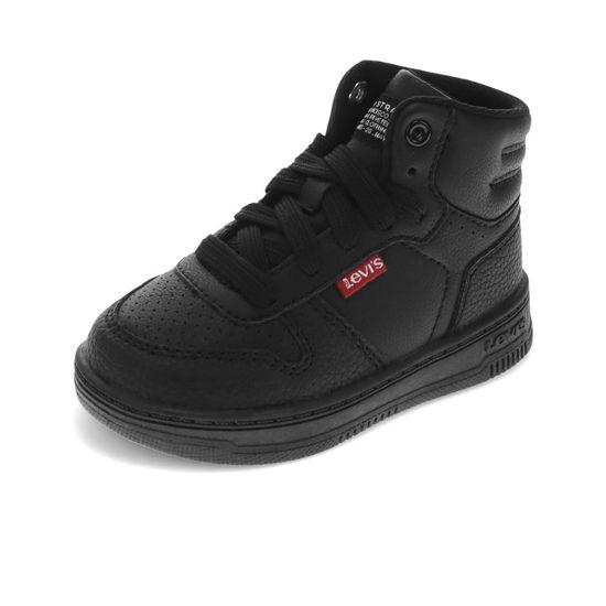 Picture of Levi's Toddler Drive Hi Synthetic Leather Casual Hightop Sneaker Shoe, Black Mono, 9 M - Size: 9 Toddler