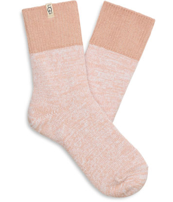 Picture of UGG Women's Rib Knit Slouchy Quarter Sock, Rose Tea, O/S - Size: One Size