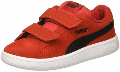 Picture of PUMA Boys' Smash V2 Velcro Sneaker, Ribbon red Black, 5 M US Toddler - Size: 5 Toddler