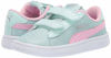 Picture of PUMA Girls' Smash V2 Velcro Sneaker fair Aqua-Pale Pink Silver White, 3.5 M US Big Kid - Size: 3.5 Big Kid