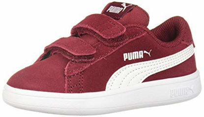 Picture of PUMA Baby Smash 2 Hook and Loop Sneaker, Rhubarb White, 4 M US Toddler - Size: 4 Toddler