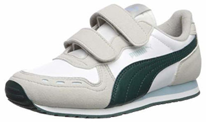 Picture of PUMA Kid's Cabana Racer Velcro Shoe, puma white-gray violet-ponderosa pine, 3.5 M US Big Kid - Size: 3.5 Big Kid