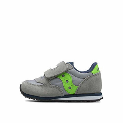 Picture of Saucony Unisex-child Baby Jazz Hook & Loop Seasonal Sneaker, Grey/Green/Blue, 10 M - Size: 10 Little Kid