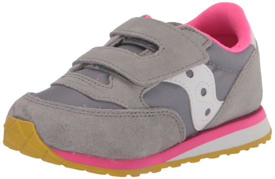 Picture of Saucony Unisex-child Baby Jazz Hook & Loop , GREY/PINK, 11.5 M - Size: 11.5 Little Kid