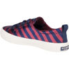 Picture of Sperry Womens Crest Vibe Varsity Stripe Satin Sneaker, Wine/Navy, 6.5 - Size: 6.5