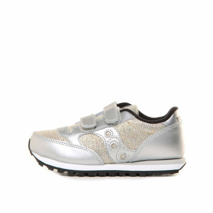 Picture of Saucony Unisex - Child's Jazz Double Hook & Loop, Silver Sparkle, 1.5 M US - Size: 1.5 Little Kid