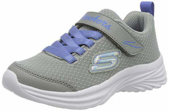 Picture of Skechers Kids Sport, Light Weight, Girls Machine Washable Sneaker, Grey/Blue, 1.5 Little Kid - Size: 1.5 Little Kid