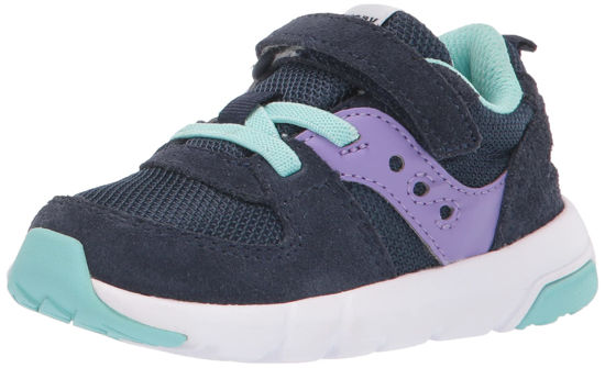 Picture of Saucony Jazz LITE 2.0 Sneaker, Navy/Purple/Turq, 12 US Unisex Little Kid - Size: 12 Little Kid