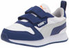 Picture of PUMA Kids' R78 Hook and Loop Sneaker, White-Gray Violet-Elektro Blue - Size: 3.5 Little Kid