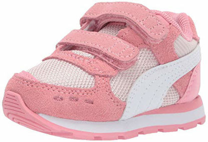 Picture of PUMA baby boys Vista Hook and Look Sneaker, Rosewater-peony-puma White, 6 Toddler US - Size: 6 Toddler