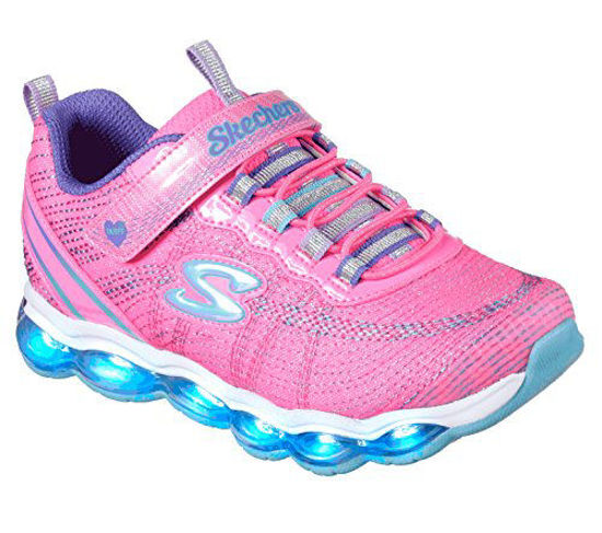 Picture of Skechers Kids Girls' Glimmer Lights Sneaker, Neon Pink/Blue, 1.5 Medium US Little Kid - Size: 1.5 Medium US Little Kid