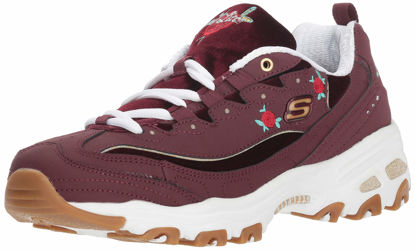 Picture of Skechers Women's D'Lites-Rose Blooms Sneaker, Burgundy, 7 M US - Size: 7