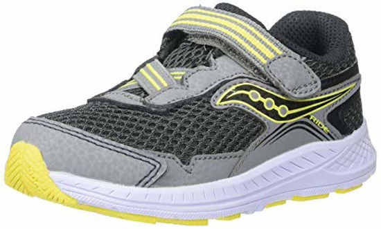 Picture of Saucony Boys' Ride 10 JR Sneaker, Grey/Yellow, 12 M US Toddler - Size: 12 Toddler