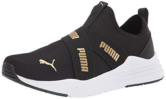 Picture of PUMA Wired Run Slip On Sneaker, Black Team Gold, 12.5 US Unisex Little Kid - Size: 12.5 Little Kid