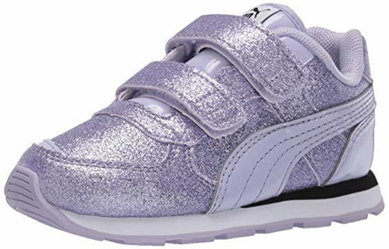 Picture of PUMA Girls' Vista Glitz Hook and Loop Sneaker, Purple Heather-Purple Heather, 10.5 M US Little Kid - Size: 10.5 Little Kid