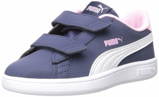 Picture of PUMA Baby Smash V2 Velcro Sneaker peacoat-white-palepink 8 M US Toddler - Size: 8 Toddler