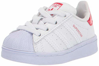 Picture of adidas Originals Kids Superstar Sneaker, White/White/Scarlet, 6 US Unisex Toddler - Size: 6 Toddler