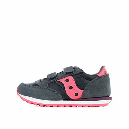 Picture of Saucony Unisex - Child's Jazz Double Hook & Loop, Dark Grey/Coral, 2.5 M US - Size: 2.5 Big Kid