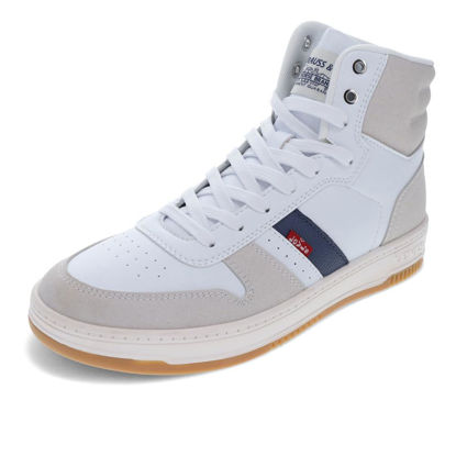 Picture of Levi's® Men's Drive Hi Sneaker, White/Natural/Vintage Indigo, 8.5 - Size: 8.5