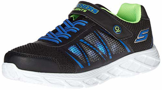 Picture of Skechers boys Lighted, Lighs, Lighted, Sport Lighted Sneaker, Black/Blue/Lime, 2.5 Little Kid US - Size: 2.5 Little Kid