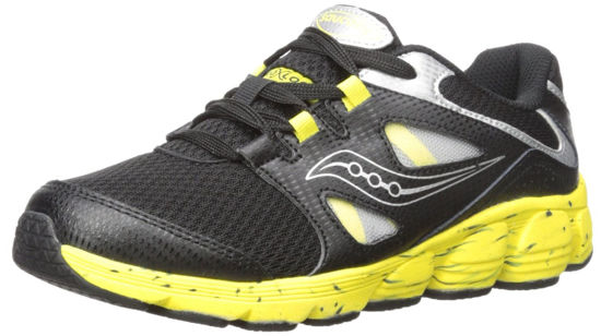 Picture of Saucony Kotaro 4 Sneaker (Little Kid/Big Kid), Black/Yellow,13.5 Wide US Little Kid - Size: 13.5 Wide Little Kid