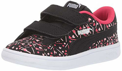 Picture of PUMA Baby Smash Velcro Sneaker, Black-Red Rose-Bridal Rose, 10 M US Toddler - Size: 10 Toddler