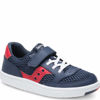 Picture of Saucony Boys' Jazz Court A/C Sneaker, Navy/mesh, 025 Wide US Little Kid - Size: 2.5 Wide Little Kid