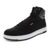 Picture of Levi's Mens Drive Hi CBL Vegan Leather Casual Hightop Sneaker Shoe, Black/Charcoal, 10.5 M - Size: 10.5