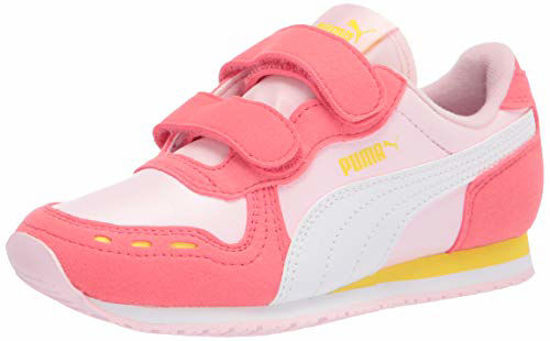 Picture of PUMA unisexchild Cabana Racer Hook and Loop Sneaker, Pink Ladypuma Whitesun Kissed Coral, 11 Little Kid US - Size: 11 Little Kid