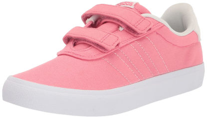 Picture of adidas Vulc Raid3r Skate Shoe, Rose Tone/Cloud White/White (Cross Strap), 11 US Unisex Little Kid - Size: 11 Little Kid