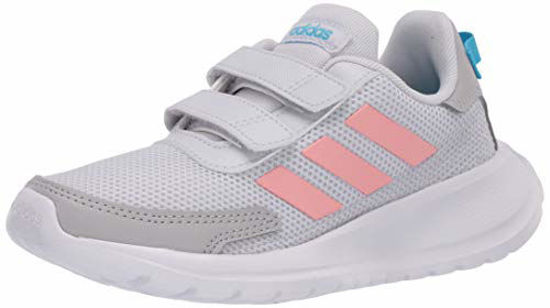 Picture of adidas Unisex-Kid's Tensaur Run C Sneaker, Dash Grey/Glory Pink/Bright Cyan, 2.5 M US Big Kid - Size: 2.5 Little Kid