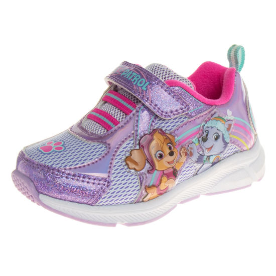 Picture of Nickelodeon Girls Paw Patrol Light Up Sneakers - Lightweight Tennis Breathable Athletic Running Shoes, Purple Fuchsia (8 Medium Toddler) - Size: 8 Toddler