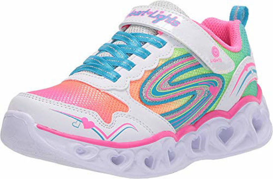 Picture of Skechers Kids Girl's Heart Lights-Love Spark Sneaker, White/Multi, 12 Medium US Little Kid - Size: 12 Little Kid