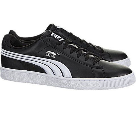 Picture of PUMA Men's Basket Classic Badge Fashion Sneaker, Black Silv, 8.5 M US - Size: 8.5 M US