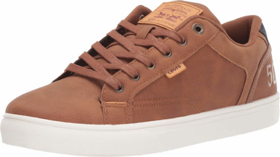 Picture of Levi's Mens Jeffrey Waxed NB Casual Sneaker Shoe, Tan, 7 M - Size: 7