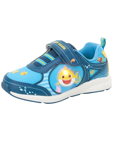 Picture of Nickelodeon Toddler Boys’ Baby Shark Shoes - Laceless LED Light Up Sneakers (Toddler) (Ocean Blue Baby Shark, 8 Toddler, Numeric_8) - Size: 8 Toddler